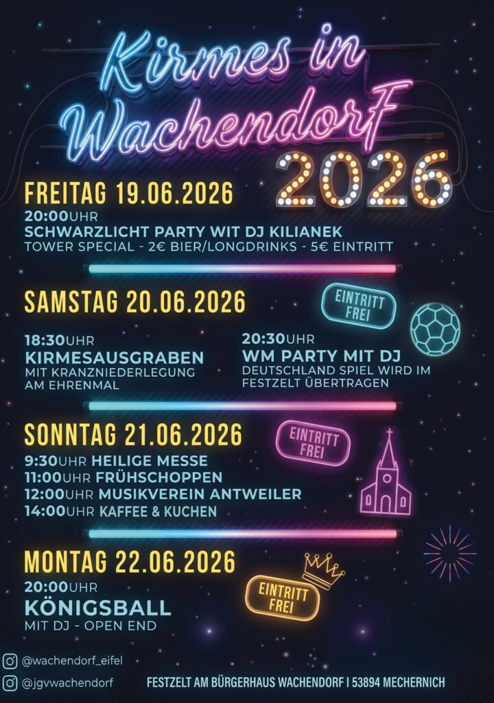 Programm der Kirmes 2026